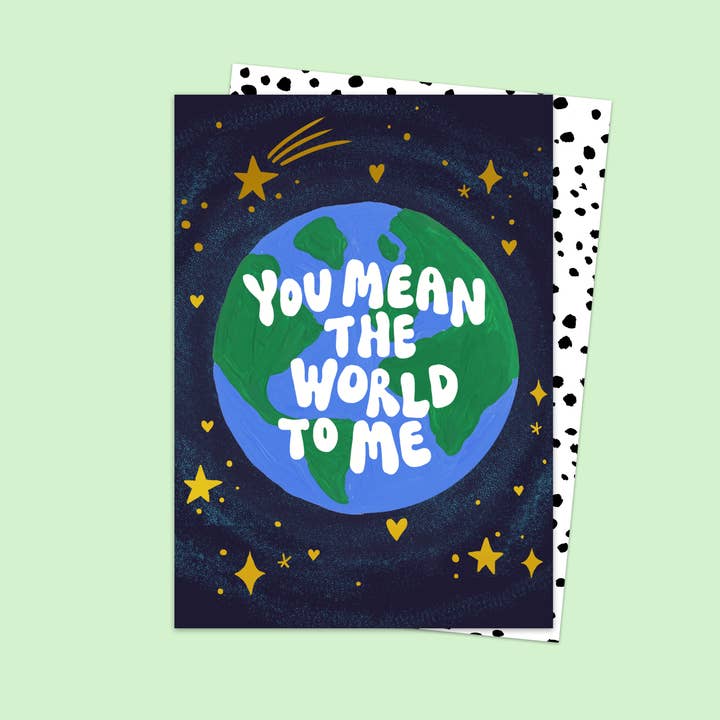 You Mean The World To Me Card for wholesale by Eleanor Bowmer