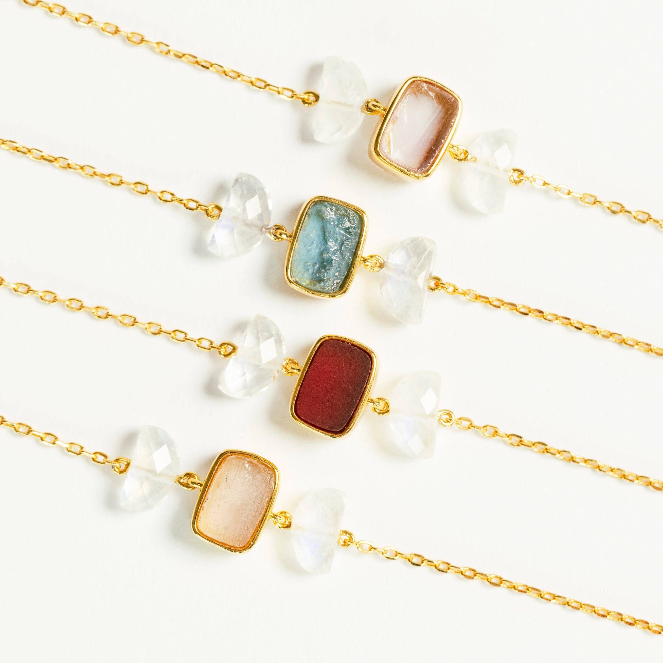 MAMASTE - Wholesale Charm/Dangle Bracelet - Healing & Bonding MAMASTE (Pink Agate)5