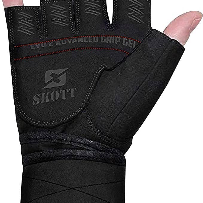 Skott – Großhandel Fitnessgeräte – Skott Evo 2 Stealth Gewichtheber-Handschuhe mit Handgelenksband