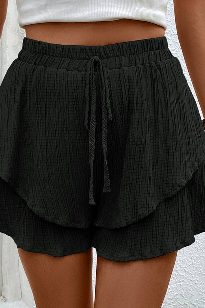 NINEXIS - Wholesale Shorts - Women's - CWBSP0320_DOUBLE LAYERED ELASTIC WAIST SHORT PANTS6