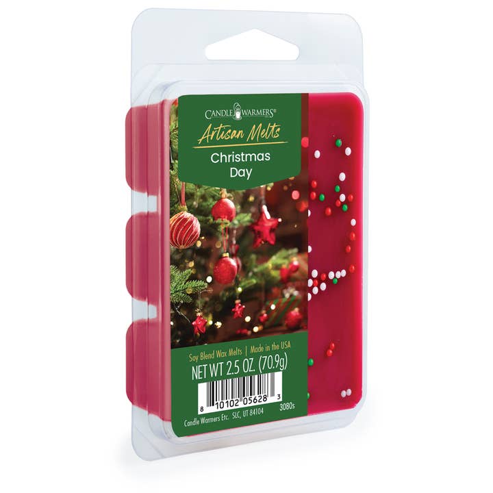 Cire fondue artisanale de 2,5 oz pour le jour de Noël pour la vente par Candle Warmers Etc.