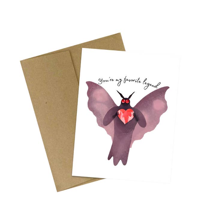 Mothman Du er mit yndlings legendevenkort for engroshandel hos Cryptic Paper Co.