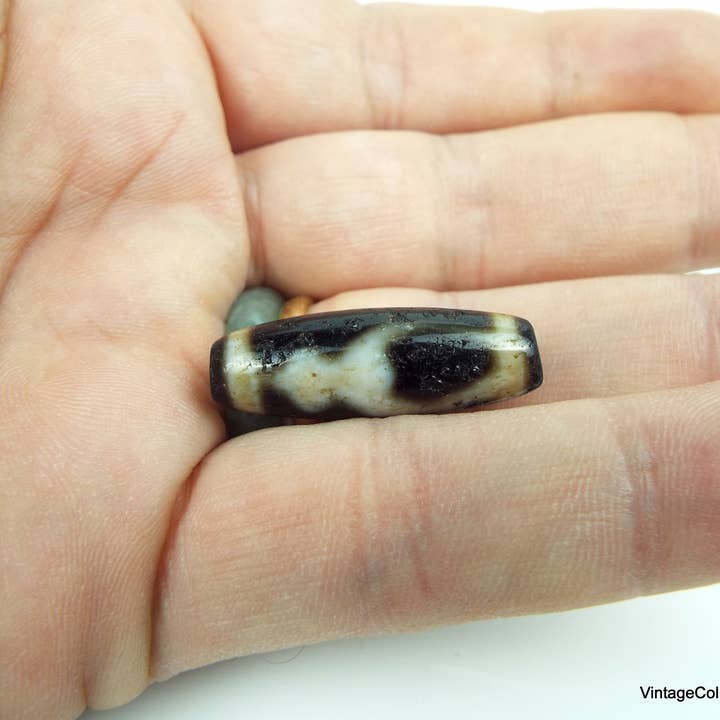 Vintagecollection888 - Wholesale Individual Charm/Pendant - Ancient Dzi Pendant “Aquarius” Buddhist Amulet Agata Amulet7