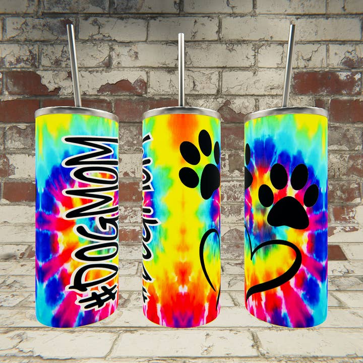 Dog Mom TieDye for wholesale by Triple D's Tumblers n More