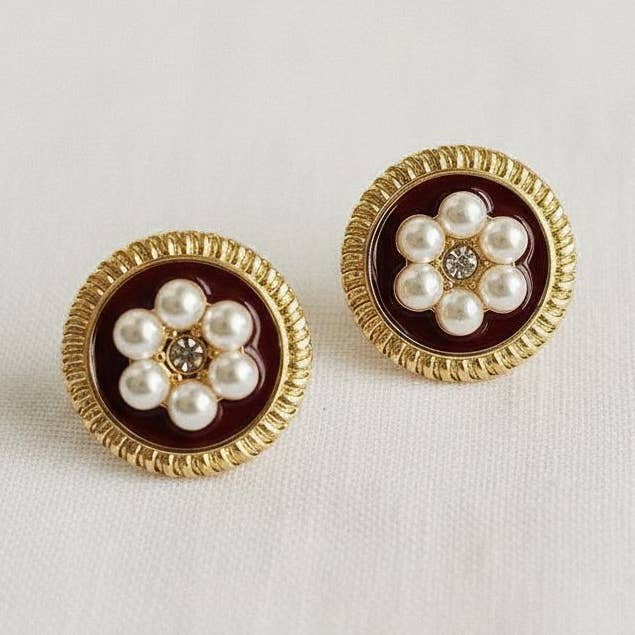 Chic Vintage Floral Drop Earrings for wholesale by Ellemadera