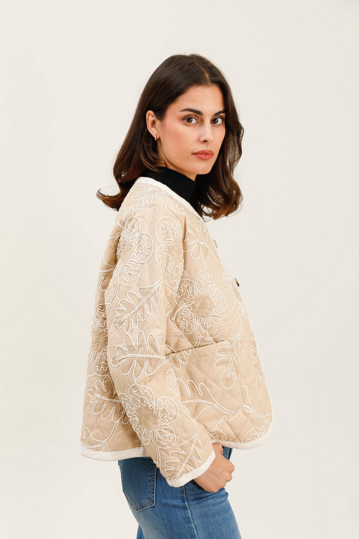 MOOYA – Großhandel Jacke – Damen – Baumwolljacke mit Stickerei - XK0031