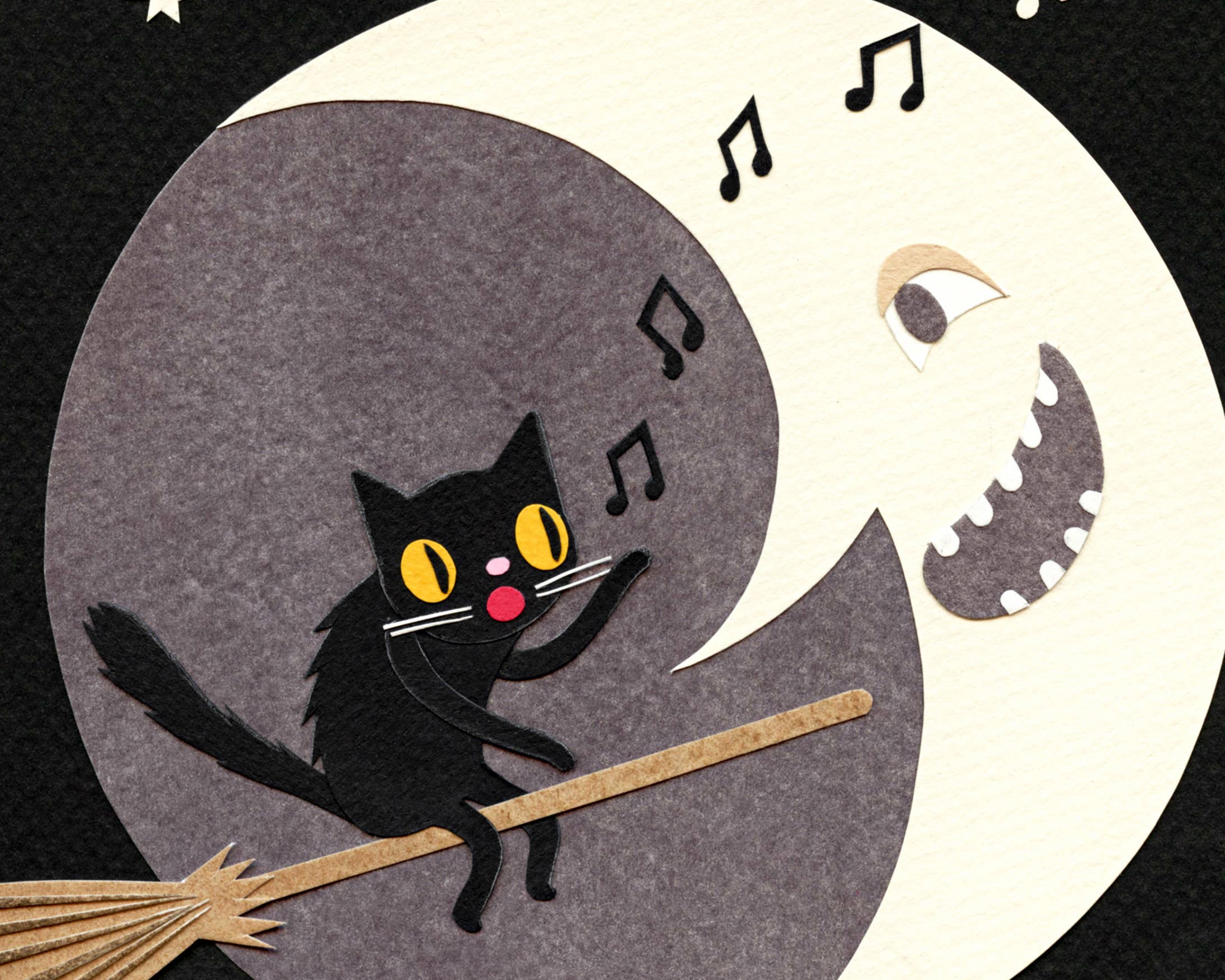 Lea Zalinskis Illustration - Wholesale Art Print - Witch's Cat 8x10" Art Print1