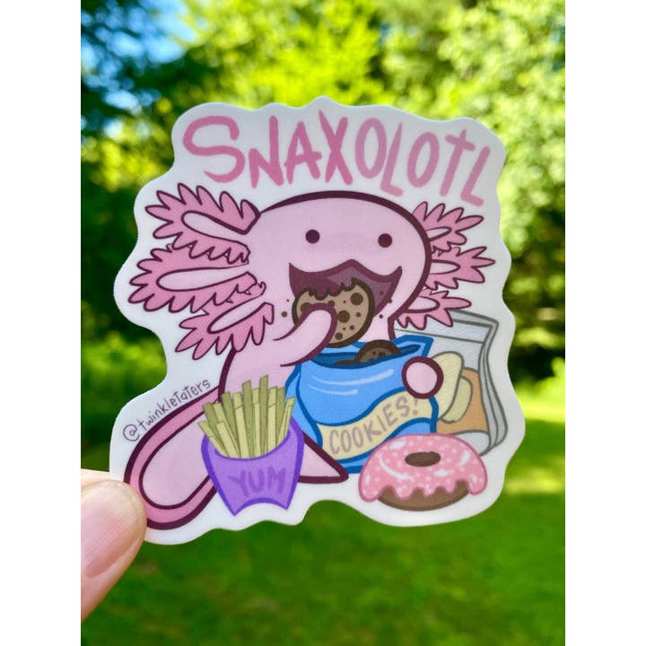 Designs by Diana - twinkletaters - Wholesale Phone & Laptop Stickers - Axolotl Pun Vinyl Sticker