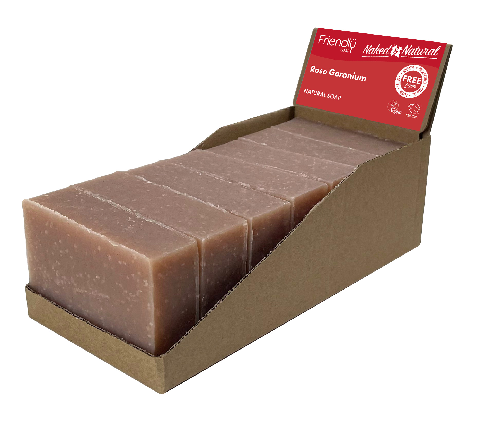 Friendly Soap - Wholesale Bar Soap - Rose Geranium - Naked and Natural - Bath Soap1