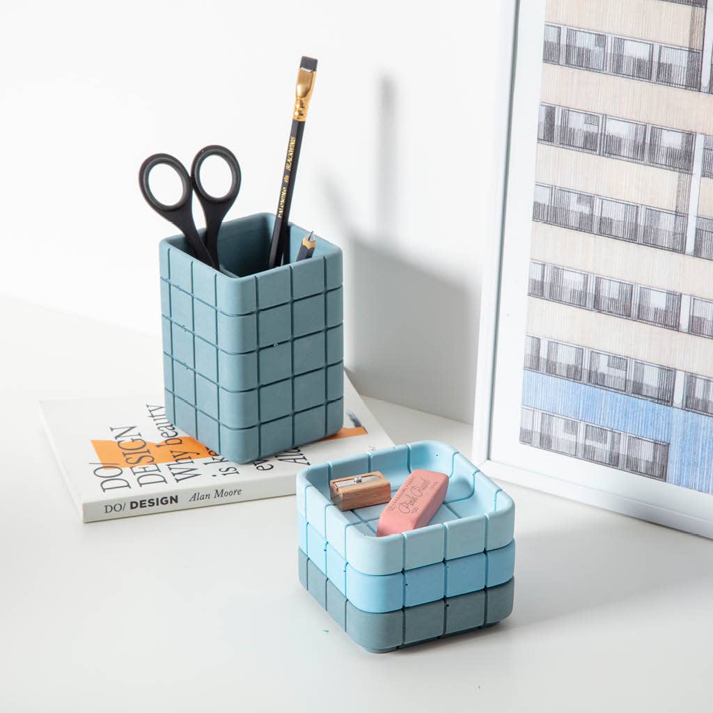 Block Design – wholesale Pen & pencil holder – Tile Desk Tidy12