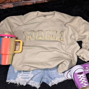 Caffeine and Chaos Sweatshirt Puff Vinyl Mommy and Me Shirtmama