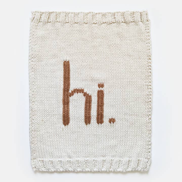 hi. Hand Knit Baby Blanket Pecan for wholesale by Huggalugs