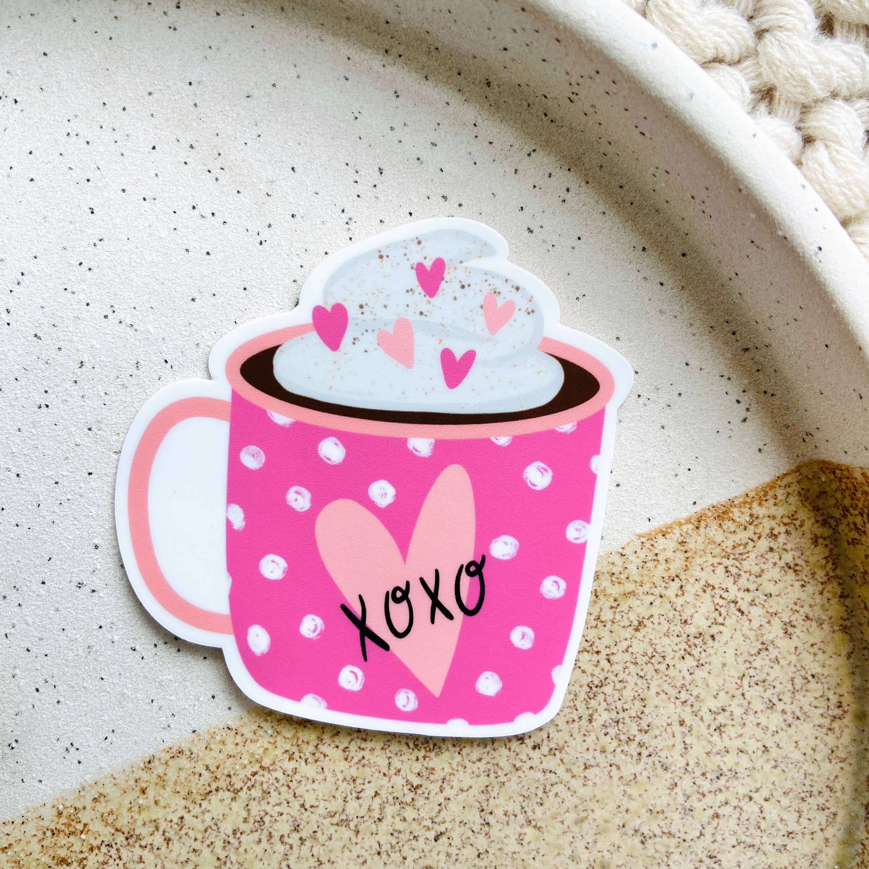 Makerie Day - Wholesale Sticker - Valentine's Day Hot Cocoa Mug Sticker0