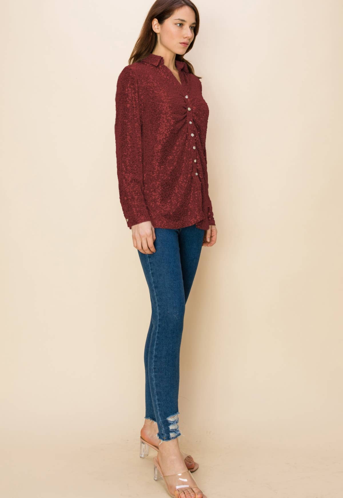 W.A.Y. --Wonderful And Young - Vendita all'ingrosso Camicia - Donna - CAMICIA CON PAILLETTES W.A.Y 
11