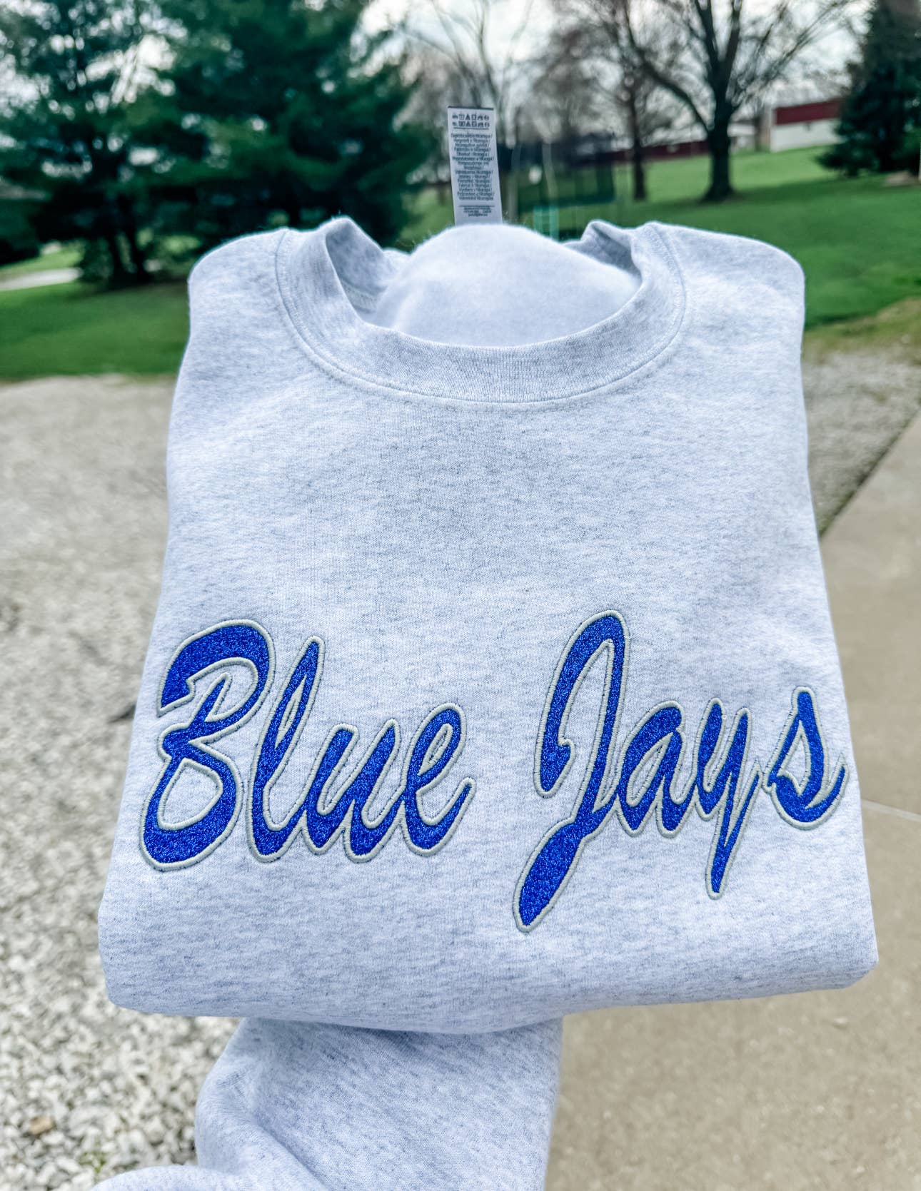 Top Notch - Wholesale Graphic Sweatshirt - Women's - School Spirit Glitter Appliqué Embroidered Sweatshirt 4