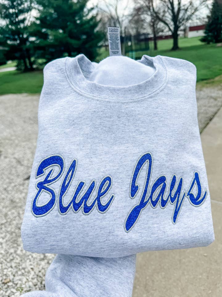 Top Notch - Wholesale Graphic Sweatshirt - Women's - School Spirit Glitter Appliqué Embroidered Sweatshirt 4