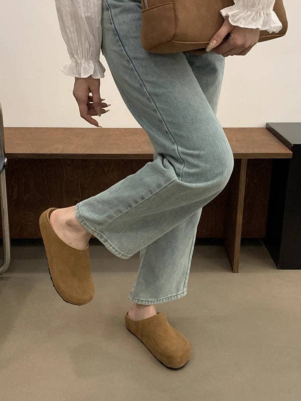 VividLux - Wholesale Slippers - Women's - Round-Toe Split-Joint Flat Shoes Slippers&Mules17