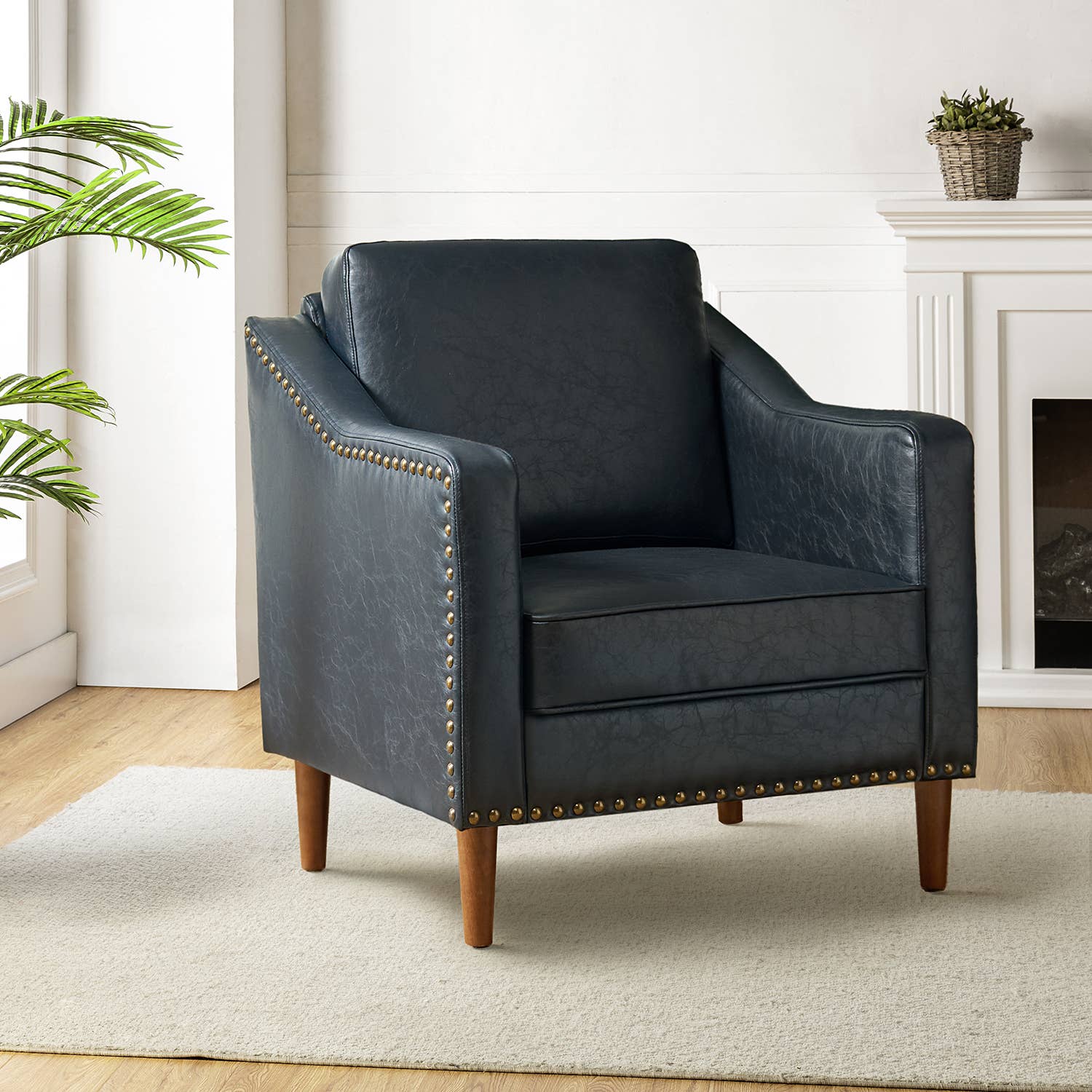 Karat Home - Wholesale Chair - Bonita Vegan Leather Armchair10