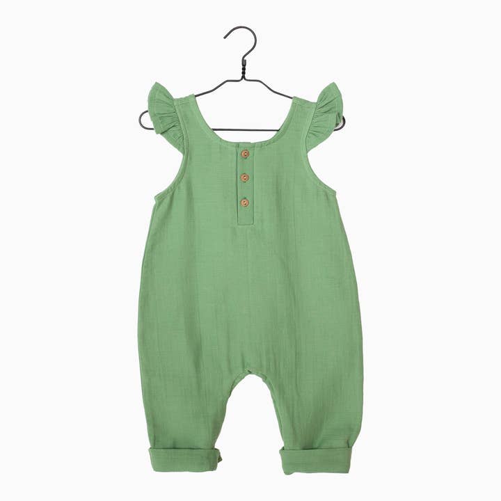 Les Petites Choses... – wholesale Jumpsuit – Baby – CHRISTY 100% organic cotton green gauze long jumpsuit