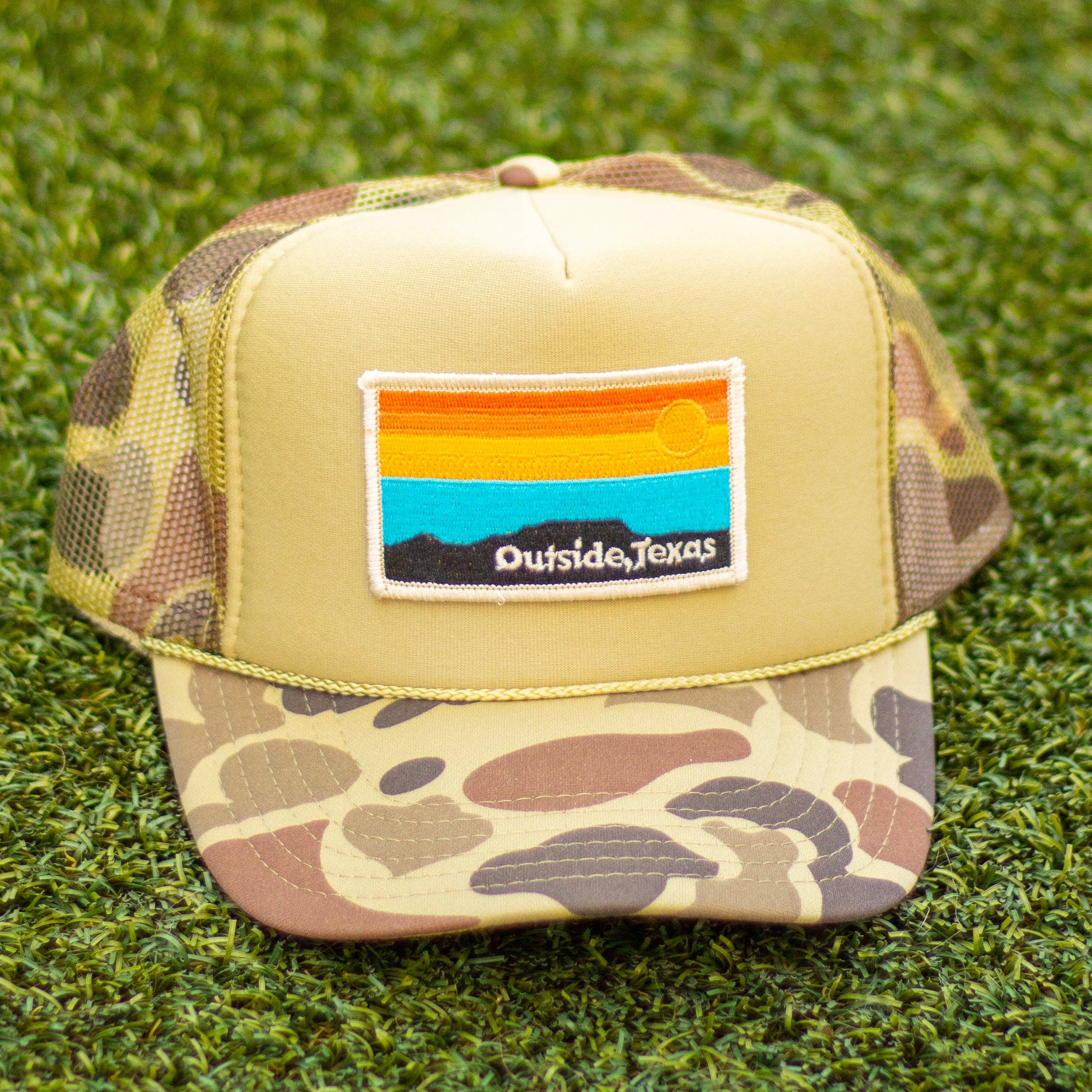 Outside, Texas - Wholesale Trucker Hat - Unisex - OTX Foam Trucker: Horizon Patch34