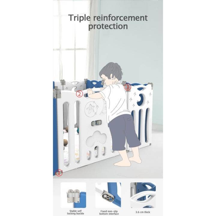 KIDS VIP – wholesale Classic toy – Kids – Indoor/Outdoor Foldable Playpen ? 20-Panel Safety Play Yard12