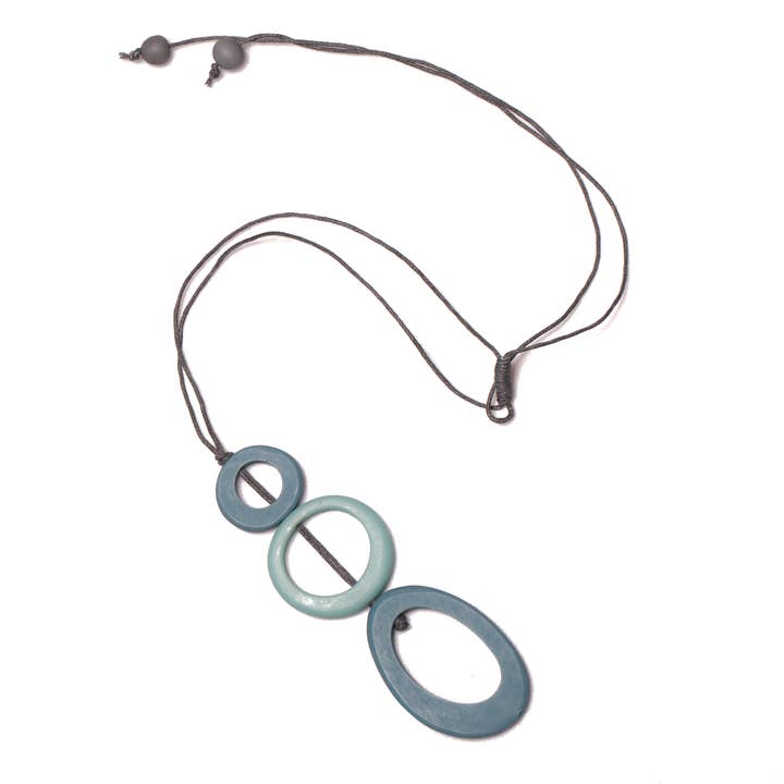 Tonal Resin Hoop Necklace for wholesale by Suzie Blue Canada