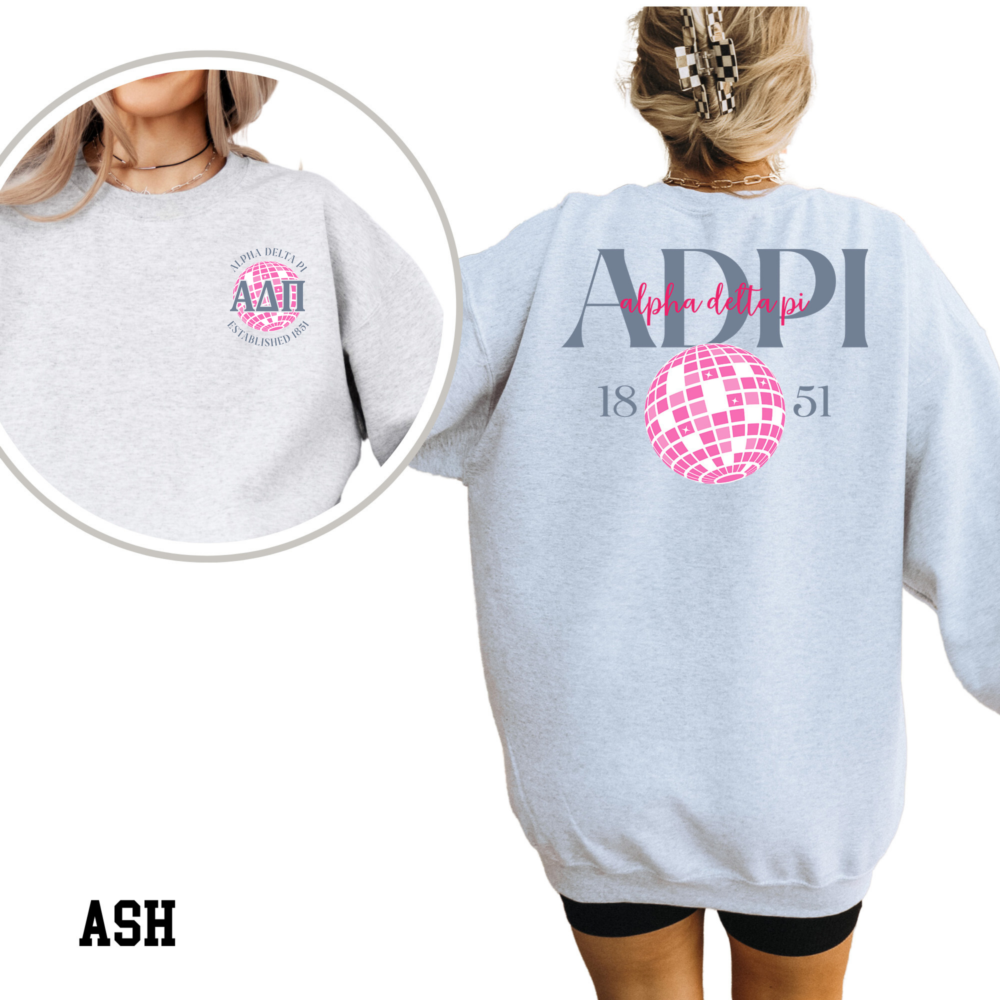 Kite and Crest - Wholesale Graphic Sweatshirt - Women's - Disco Sorority Sweatshirt1