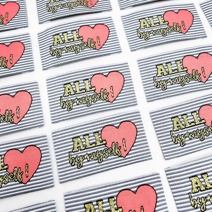 Geweven label om op te naaien: ALLEEN MIJZELF voor wholesale door L’Étiquette Home Couture