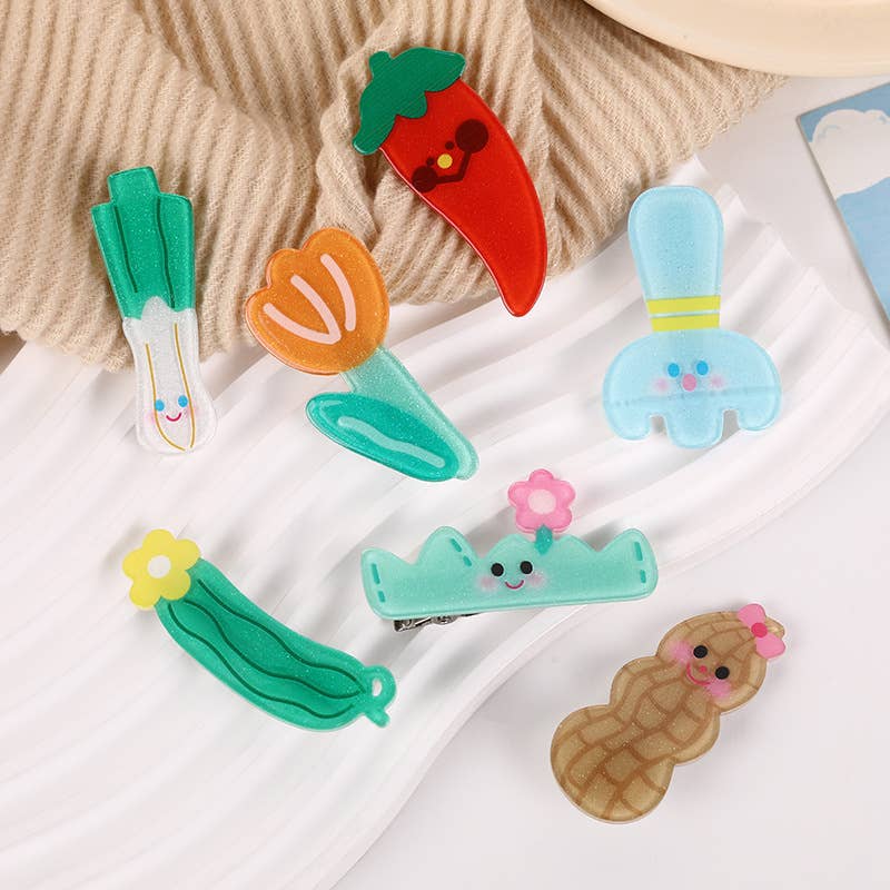 SoapElenGlen - Wholesale Hair Clip - Women's - Fun Vegetable & Flower Hair Claws, Cute Side Clip6