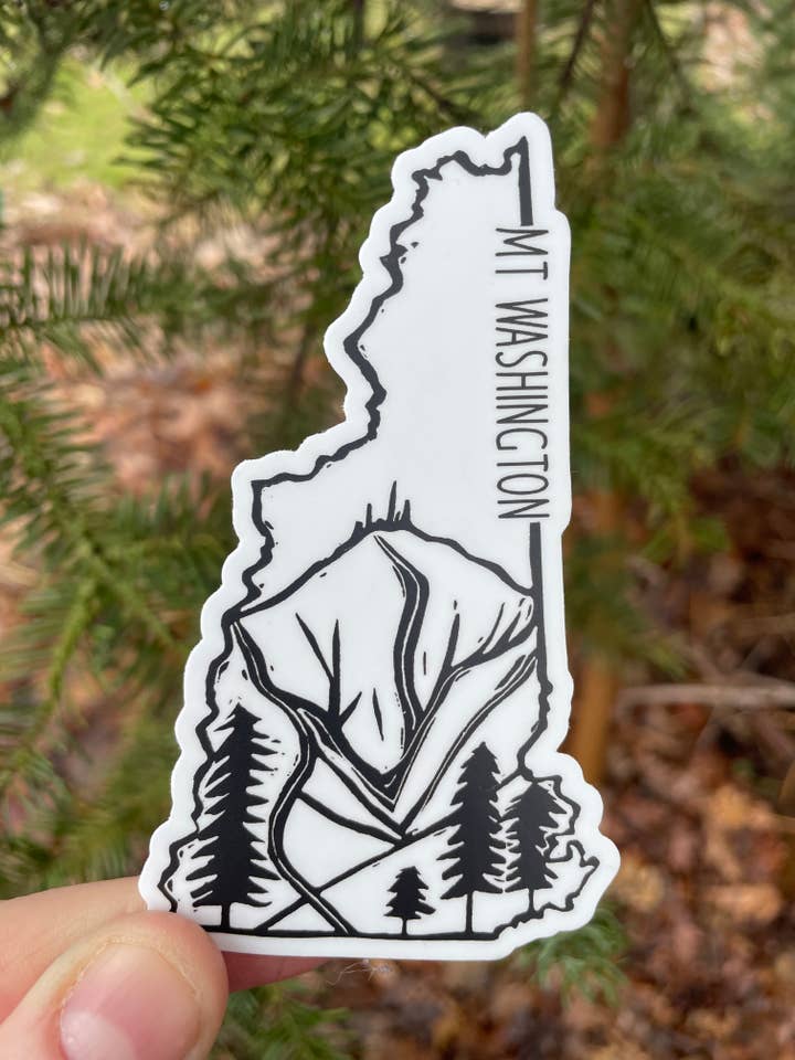 Monte New Hampshire Adesivo Washington Outline per la vendita all'ingrosso da parte di Willough Designs