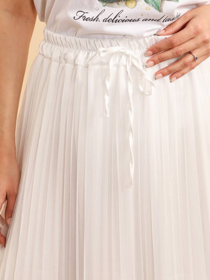 Nota bene - Wholesale Skirt - Women's - Long pleated tulle skirt Art 535215