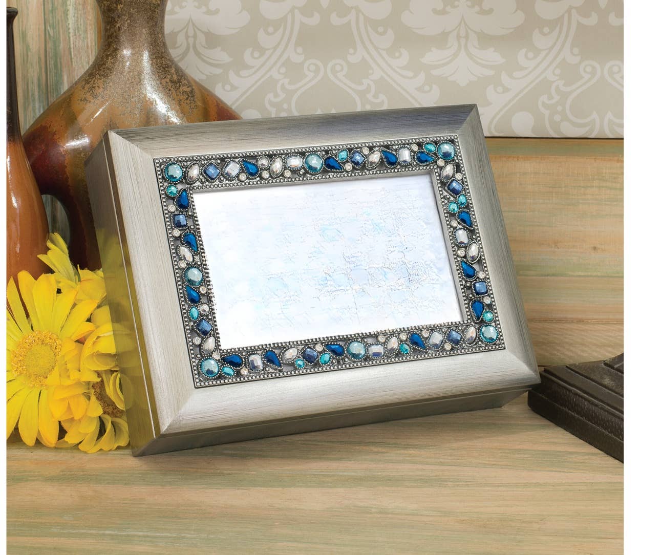 Dicksons - Wholesale Decorative Box - SILVER JEWELED BOX READY TO BE PERSONALIZED BY YOU!3