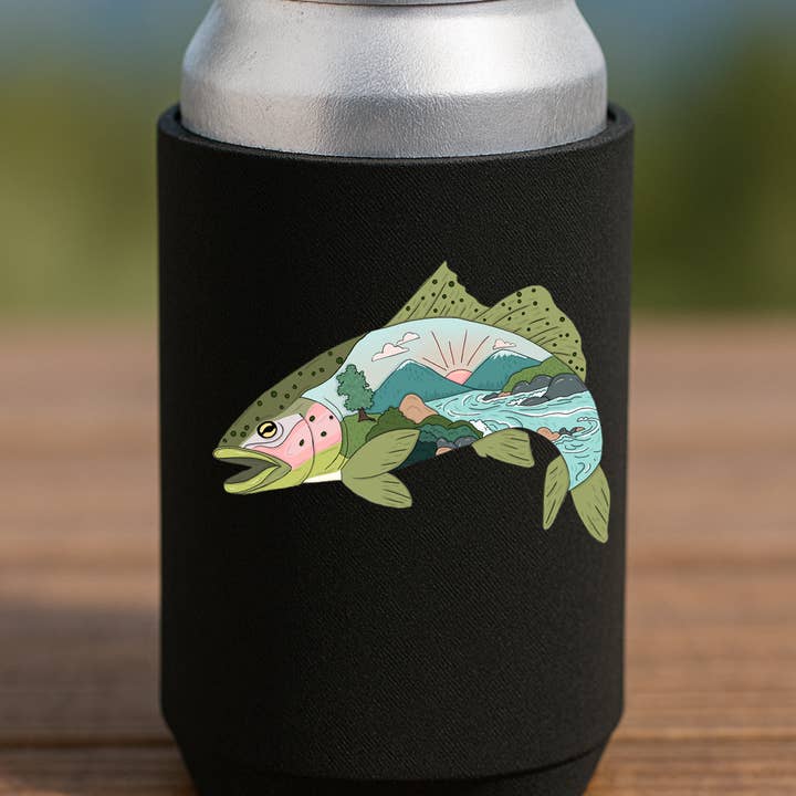 Sunset Fish Can Cooler for wholesale by KTF Design Co.