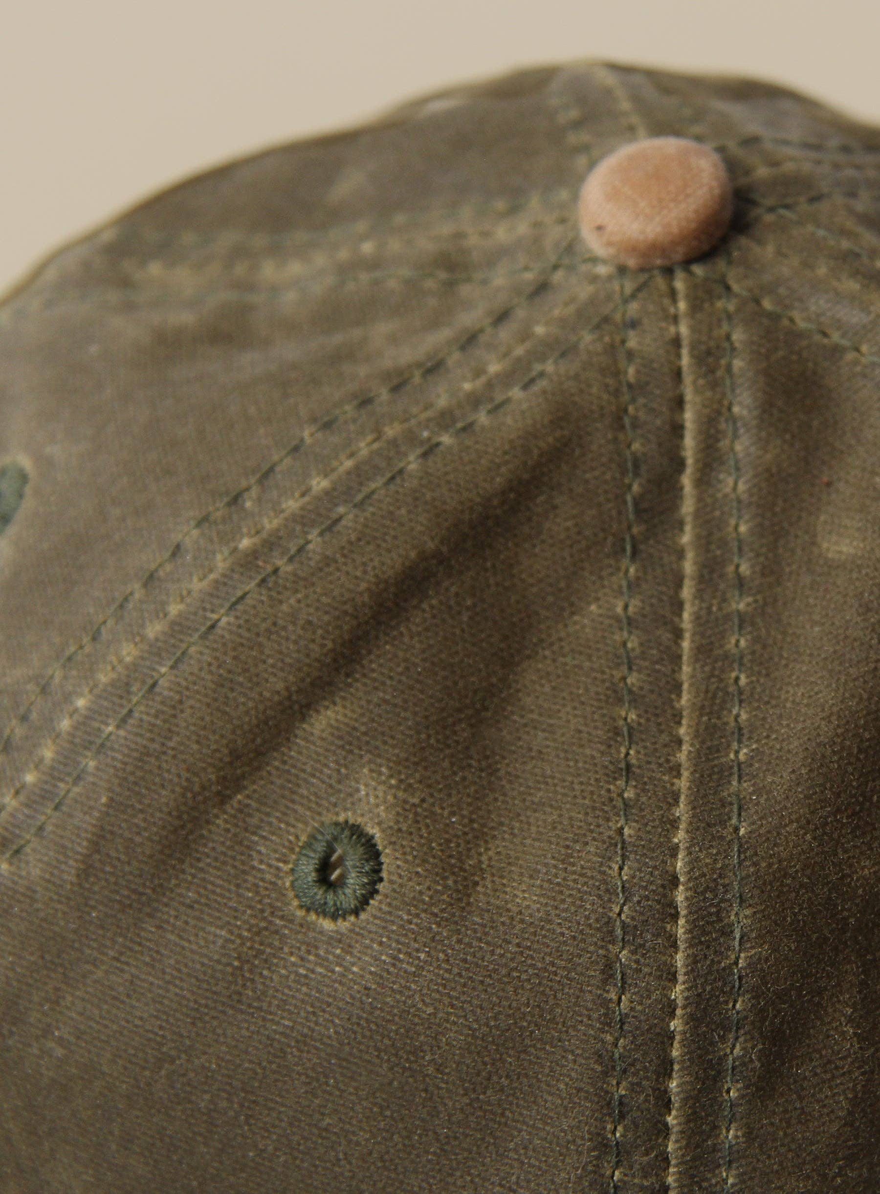 Muttonhead - Wholesale Baseball Cap - Unisex - 6 Panel - Blank - Army/Field Tan Waxed Cotton Canvas4