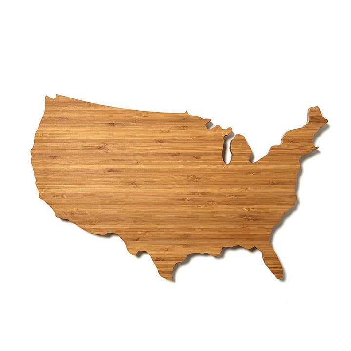 State Strong USA - Wholesale Cutting Board - USA Bamboo State Shape Large Cutting Board