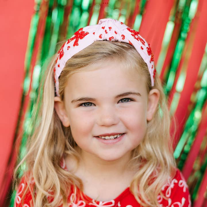 The Heady Chic - Wholesale Fashion Headband - Women's - Red Sequin Bow Headband1