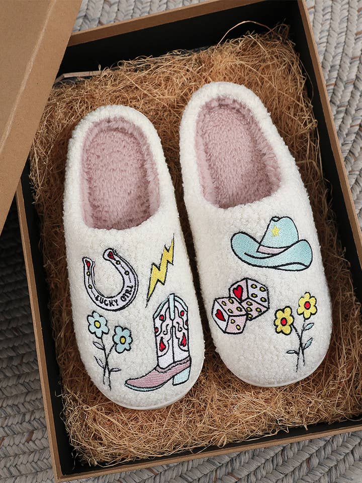 Chaussons en polaire peluche style cowgirl occidental ZK3925 pour la vente par UNISHE