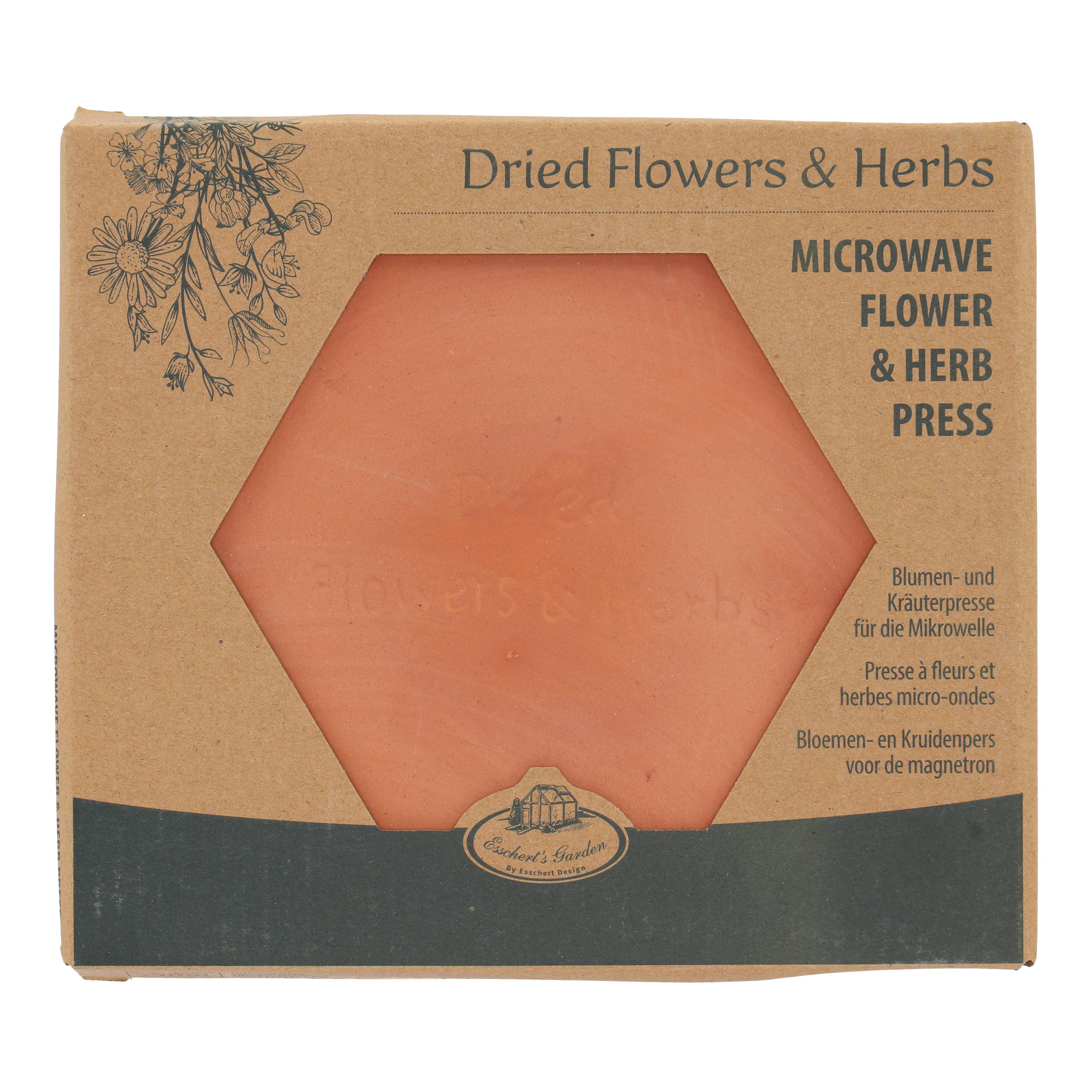 Esschert Design USA - Wholesale DIY Craft Kit - Microwave Flower & Herb Press, Terracotta1