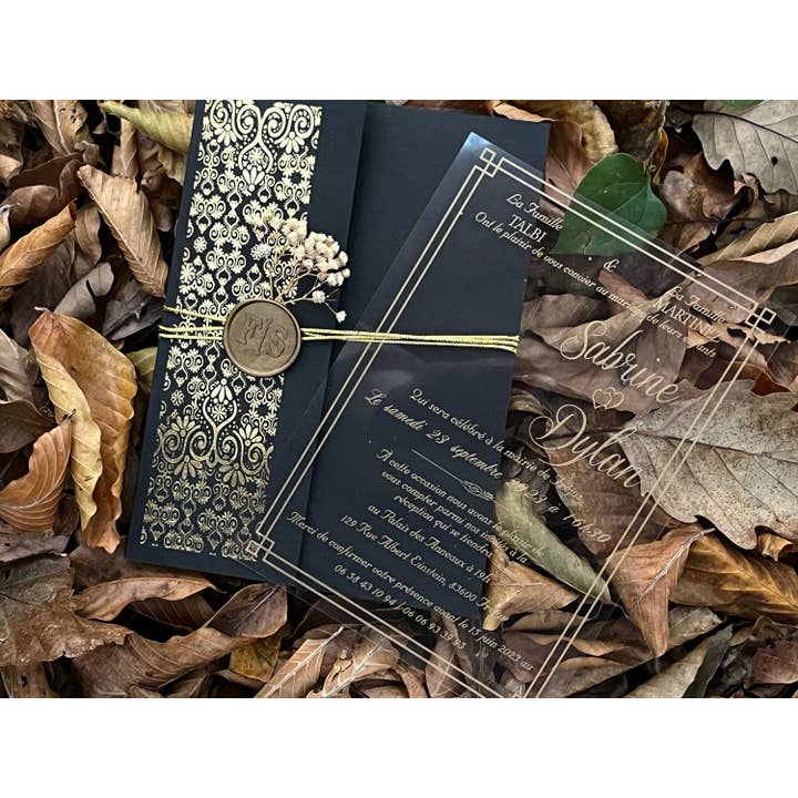 Personliga akrylbröllops- och quinceañera-inbjudningar för wholesale av Faire Part Cards