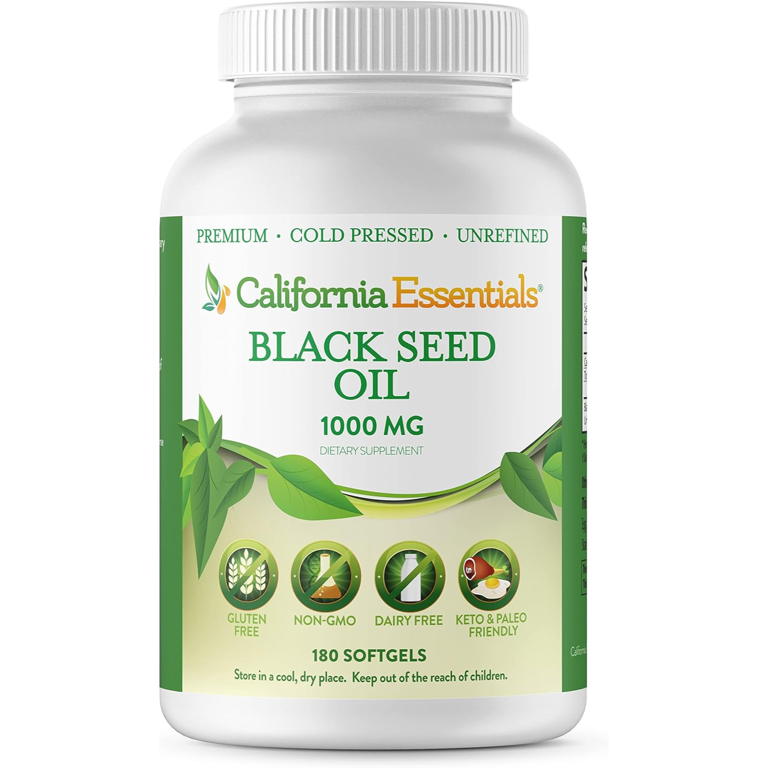California Essentials - Wholesale Oral Supplement/Vitamin - Black Seed Oil Softgels - 1000mg Premium Cold Pressed13