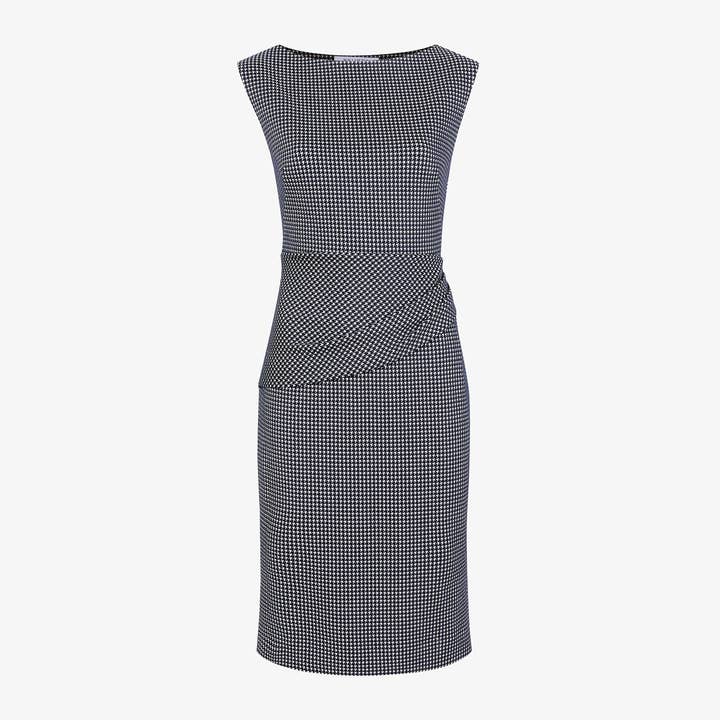 M.M.LaFleur - Wholesale Dress - Women's - Maisie Dress - Stretch Houndstooth :: Black/White