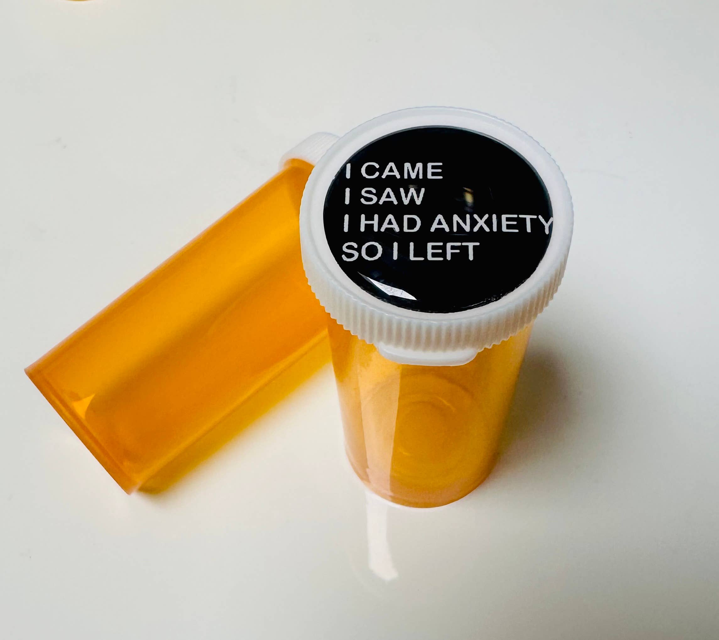 Resinate By KS / by KRISTIN SMITH - Wholesale Pill Organizer - I Came I Saw I Had Anxiety So I Left  Pill Bottle   0