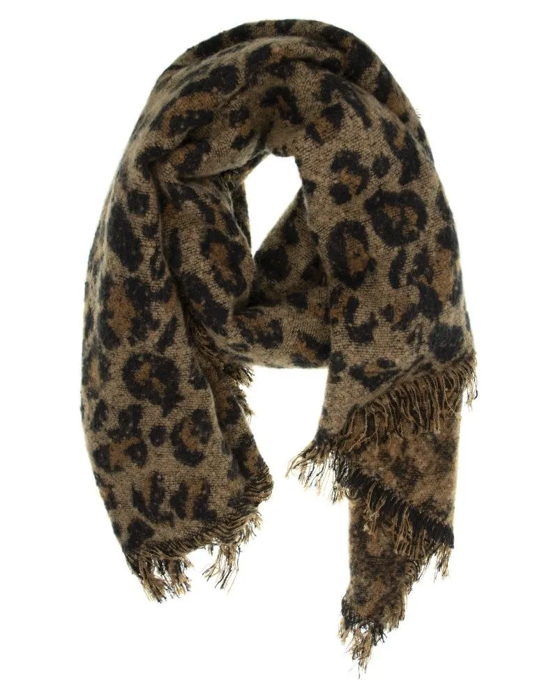 Brun Écharpe à imprimé animal ✨🧣 en vente sur Faire0