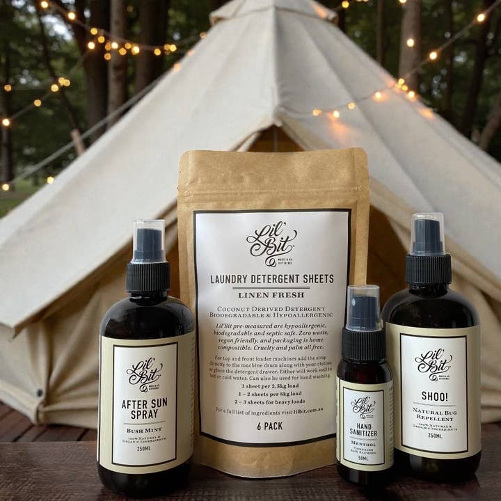 Lille rejsepakke til miljøbevidste rejsende, gaver for engroshandel hos Lil'Bit Better