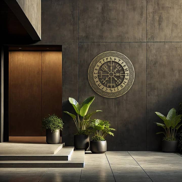 Viking Compass Metal Wall Art for wholesale by Blackivycraft