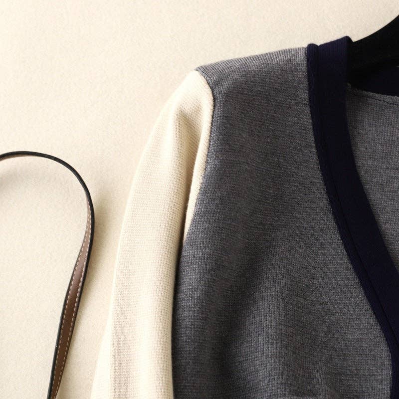 C2 Cardigan in maglia monopetto da donna con scollo a V Splice 5024 in vendita all'ingrosso su Faire2