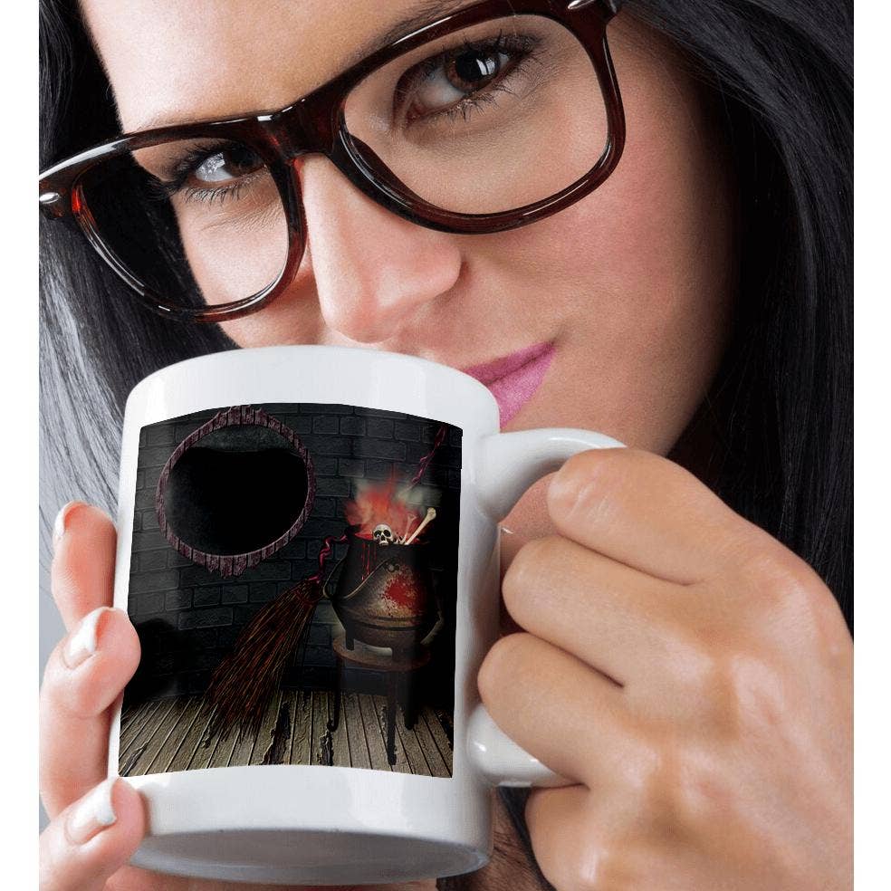 3dRose - Vendita all'ingrosso Tazza - 3dRose, Strega da cucina con calderone e scopa, Tazza9