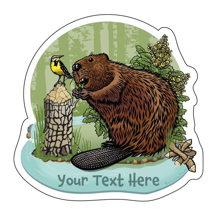 Bäverklistermärke - Anpassad Endast 50 st min för wholesale av Two Little Fruits