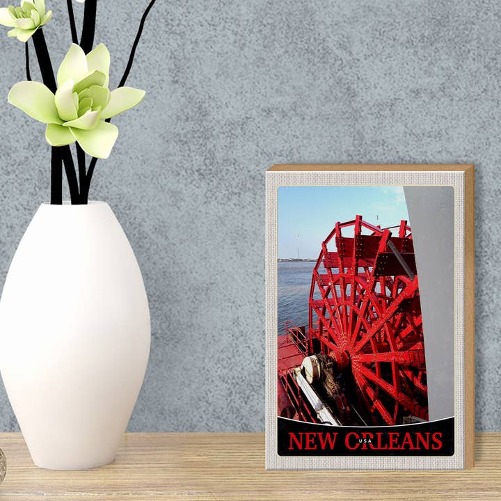 Femer - Wholesale Sign - Wooden travel sign 12x18cm New Orleans America USA2