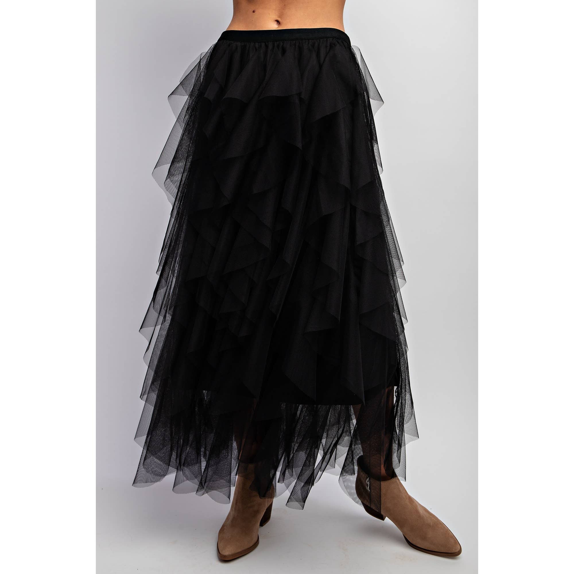 Sweet Generis - Wholesale Skirt - Women's - CASCADING TULLE MESH LAYERED MAX SKIRT2